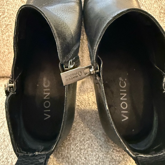 Black Leather Ankle Boots - Picture 4 of 6